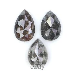 0.55 CT Natural Loose Pear Shape Diamond 4.50 MM Salt And Pepper Diamond LQ2790