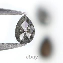 0.55 CT Natural Loose Pear Shape Diamond 4.50 MM Salt And Pepper Diamond LQ2790