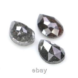 0.55 CT Natural Loose Pear Shape Diamond 4.50 MM Salt And Pepper Diamond LQ2790