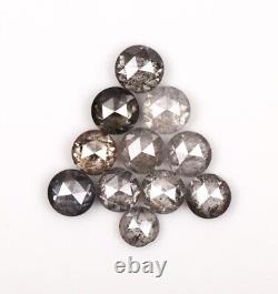 0.55CT Natural Fancy Color Salt And Pepper Round Shape Rose Cut Diamond For Ring