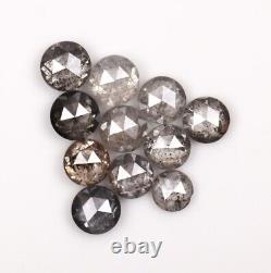 0.55CT Natural Fancy Color Salt And Pepper Round Shape Rose Cut Diamond For Ring