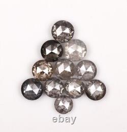 0.55CT Natural Fancy Color Salt And Pepper Round Shape Rose Cut Diamond For Ring