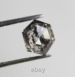 0.58 Ct Salt And Pepper Elongated Hexagon Shape Natural Loose Polished Diamond
