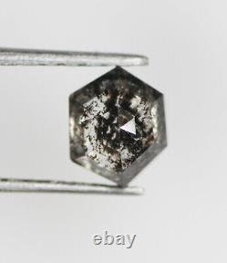 0.58 Ct Salt And Pepper Elongated Hexagon Shape Natural Loose Polished Diamond