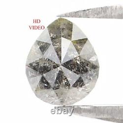 0.64 CT Natural Loose Pear Shape Diamond 5.45 MM Salt And Pepper Diamond KQ2409