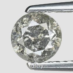0.85cts 5.6mm Gray Salt & Pepper Natural Loose Diamond SEE VIDEO