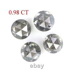 0.98 CT Natural Loose Rose Cut Diamond 3.65 MM Salt And Pepper Diamond NQ2317