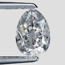0.99cts I-White Pear Natural Loose Salt & Pepper Diamond SEE VIDEO