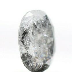 1.00 TCW Natural Diamond Oval Shape Gray Salt & Pepper Natural Loose Diamond