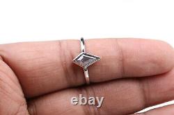 1.05Ct Natural Black Kite Shape Rose Cut Diamond Ring Salt & Pepper Diamond Ring