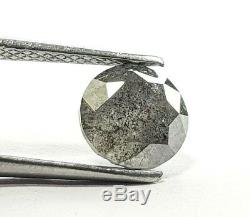 1.35 Carat Natural Diamond Round Shape Gray Salt & Pepper Natural Loose Diamond