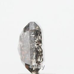 1.44 TCW Natural Diamond Emerald Shape Grey Salt & Pepper Natural Loose Diamond