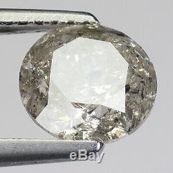 1.50cts 7.1mm Gray Brown Natural Loose Salt & Pepper Diamond SEE VIDEO
