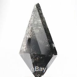 1.54 Cts Natural Diamond Kite Shape Black Salt and Pepper Natural Loose Diamond