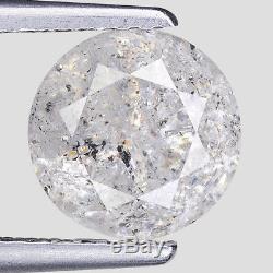 1.64cts 7.3mm H-White Natural Loose Salt & Pepper Loose Diamond SEE VIDEO