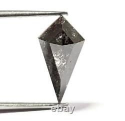 1.88 Carat Natural Diamond Rare Salt and Pepper Color Kite Shield Loose Diamond