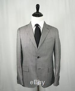 $1,920 LARDINI -Made In Italy Unlined Salt & Pepper Diamond Weave Light Suit-38R