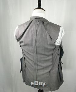 $1,920 LARDINI -Made In Italy Unlined Salt & Pepper Diamond Weave Light Suit-38R