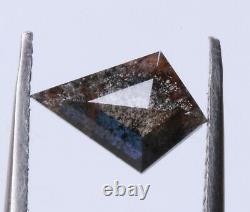 10.75 mm Natural Loose Diamond Salt & Pepper Grey Kite Shape Rose Diamond U10