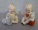 1913-15 Rose O'Neill KEWPIE with Bunny Rabbits Porcelain Salt & Pepper Shakers1864