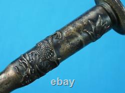 1914 Chinese Silver Bullet Dragon Yuan Coin Trench Art Salt & Pepper Shakers