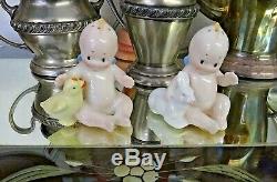 1915 Rose O'Neill KEWPIE with Bunny & Chick Porcelain Salt & Pepper Shakers (1786)