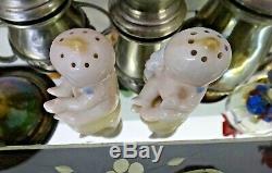 1915 Rose O'Neill KEWPIE with Bunny & Chick Porcelain Salt & Pepper Shakers (1786)