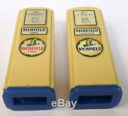 1950's RICHFIELD Export Pennsylvania matched GAS PUMP salt & pepper shakers set