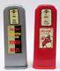 1950's TEXACO SUPREME Everett WA matched GAS PUMP salt & pepper shakers set