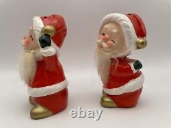 1950s Napco Fuzzy Santas salt and pepper shakers