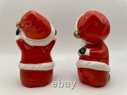 1950s Napco Fuzzy Santas salt and pepper shakers
