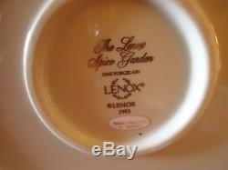 1993 Lenox Spice Garden Canister Set with Cookie Jar and Salt/Pepper Shakes
