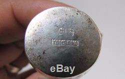 19th Century Chinese Export Silver Cruet Set Signed YokSang Salt Pepper Mustered