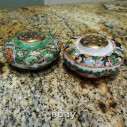19th Century Chinoiserie Gold Top Salt and Pepper Shakers