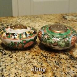 19th Century Chinoiserie Gold Top Salt and Pepper Shakers