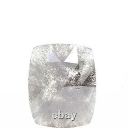 2.03 Carat Salt & Pepper Diamond Gray Cushion Cut Rose Cut Galaxy Loose Diamond