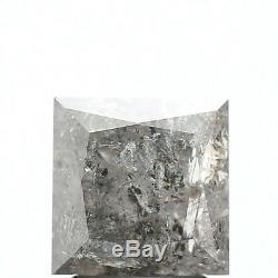 2.24 Ct Natural Salt and Pepper Color Princess Cut Diamond Natural Loose Diamond