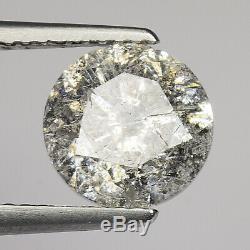 2.49cts 8.3mm Dark Gray Salt & Pepper Natural Loose Diamond SEE VIDEO