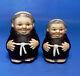 2.5 German Goebel Porcelain Friar Tuck Monk Salt & Pepper Shakers 1960's