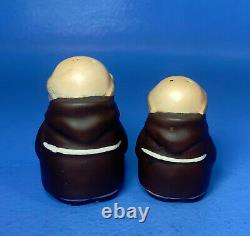 2.5 German Goebel Porcelain Friar Tuck Monk Salt & Pepper Shakers 1960's