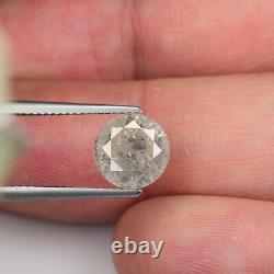 2.59cts 8.6mm Grayish White Natural Loose Salt & Pepper Diamond SEE VIDEO
