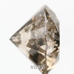 2.82 CT Natural Loose Diamond Round Brown Salt And Pepper Color 8.72 MM KDL9215
