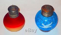 2 Art Glass Salt Pepper or Sugar Shakers MAKE AN OFFER