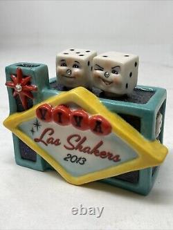 2013 Las Vegas Convention Anthro Dice Nodders Swarovski Salt Pepper Shakers