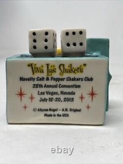 2013 Las Vegas Convention Anthro Dice Nodders Swarovski Salt Pepper Shakers