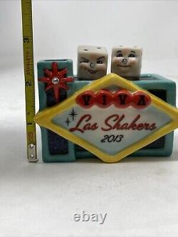 2013 Las Vegas Convention Anthro Dice Nodders Swarovski Salt Pepper Shakers