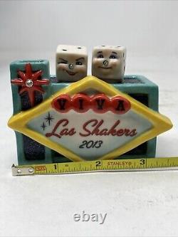 2013 Las Vegas Convention Anthro Dice Nodders Swarovski Salt Pepper Shakers