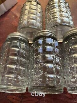 24 Vintage 60's70's Glass Salt Pepper Shakers Post House Restaurant OH ShipsFree