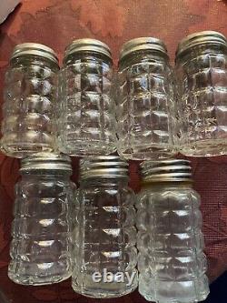 24 Vintage 60's70's Glass Salt Pepper Shakers Post House Restaurant OH ShipsFree