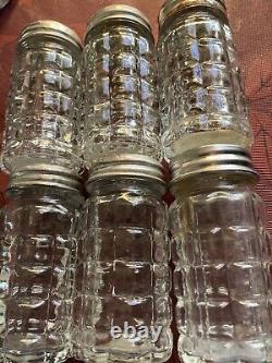 24 Vintage 60's70's Glass Salt Pepper Shakers Post House Restaurant OH ShipsFree